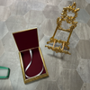 Porte Coran Rehal Doré - Écrin Luxe Velours Bordeaux Or
