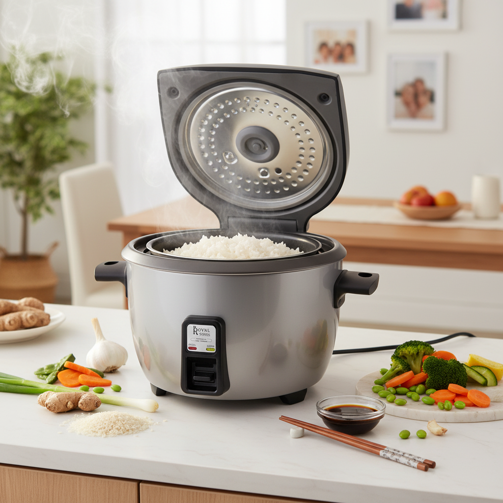 Cuiseur à Riz Royal Swiss XL 4,2L Professionnel - Vapeur Automatique Inox