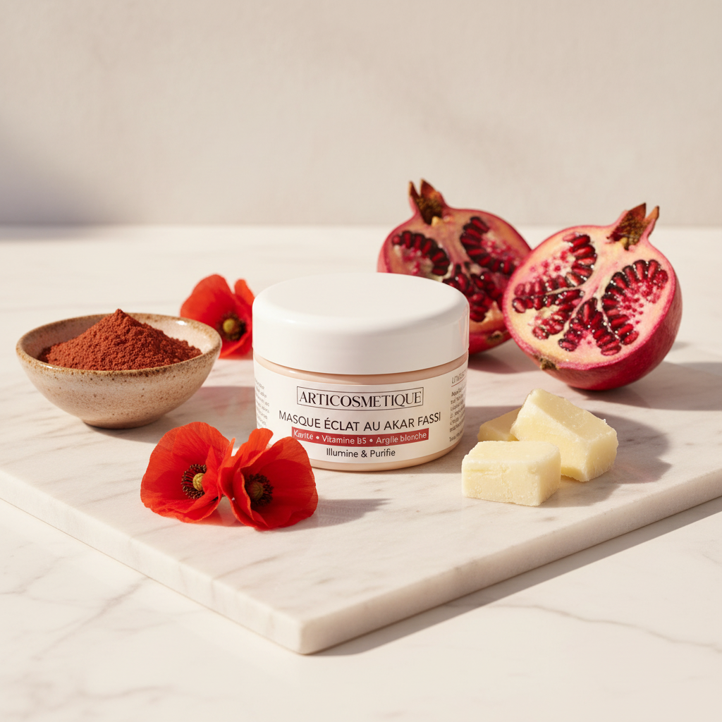 Masque Éclat Akar Fassi – Arti’Cosmétique | Karité, Vitamine B5 &amp; Argile Blanche
