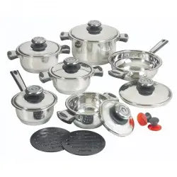 TISSOLLI PRINCESS Set 16 Pièces Batterie de Cuisine Induction Antiadhésif