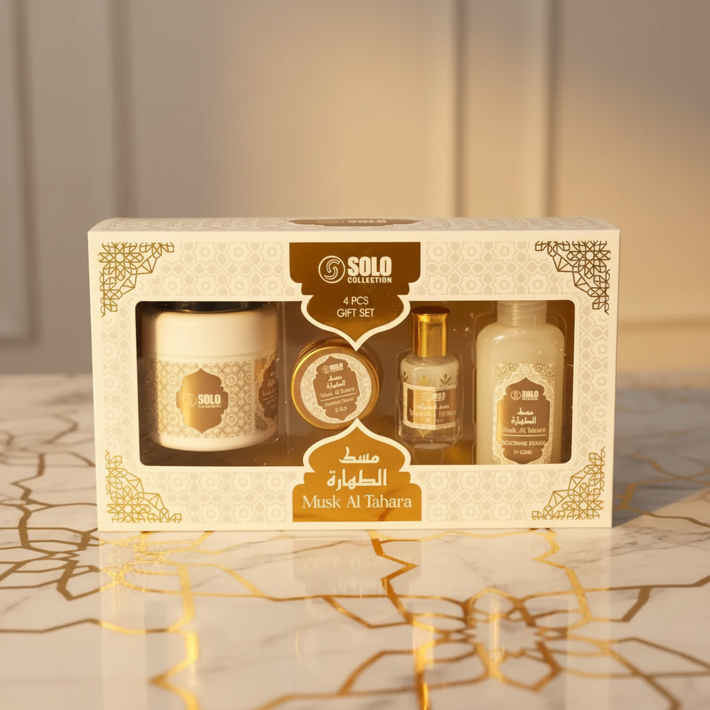 Coffret Cadeau Musk Al Tahara – Solo Collection 4 Pièces | Musc Tahara