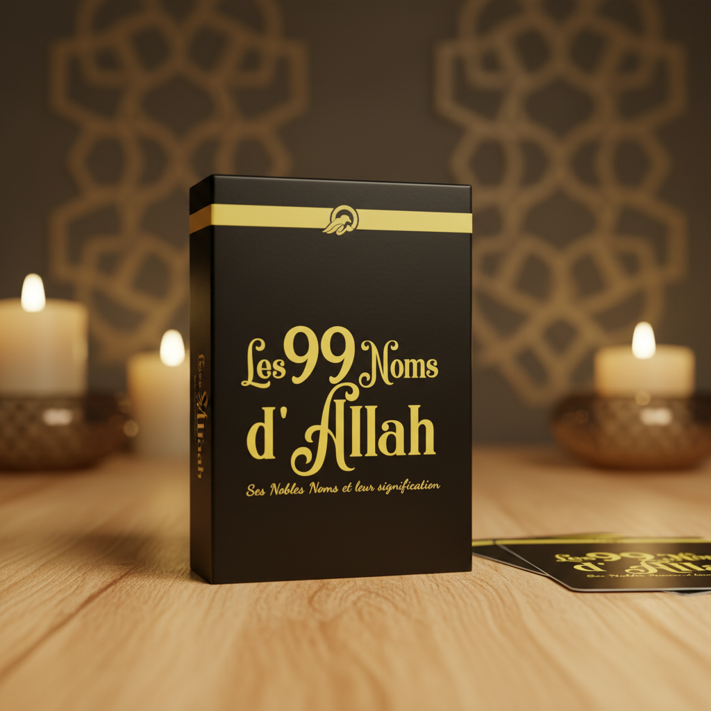 Les 99 Noms d'Allah - Cartes Éducatives avec Significations