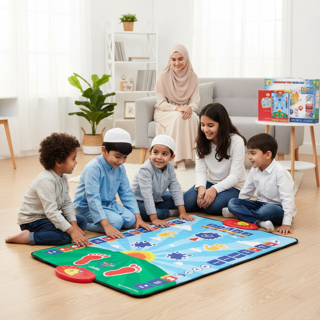Tapis Prière Interactif My Salah Mat Enfants - 36 Touches 10 Langues Apprentissage Salat