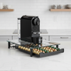 Tiroir Rangement Capsules Nespresso CHEFFINGER 60 - Verre Trempé Noir Métal